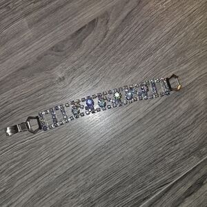 Vintage Blue rhinestone bracelet